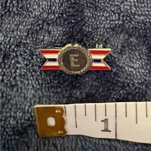 Vintage WWll Army-Navy “E” for Excellence Award, Sterling Silver, 1940’s